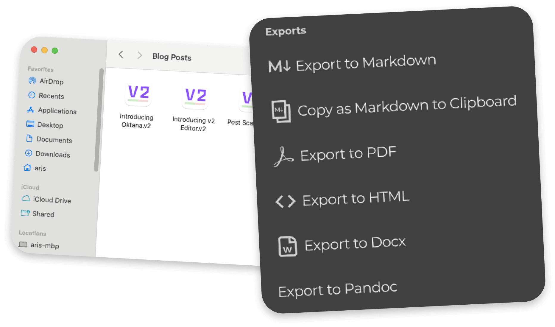 v2 screenshot showing version control capabilities